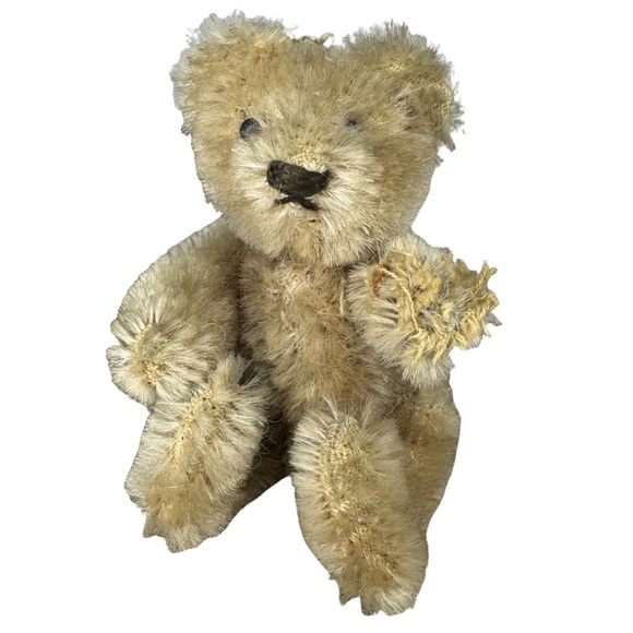 Steiff Mini Bear Plush Vintage 1950s made in Germany Mohair Jointed 3” early toy - Picture 1 of 8